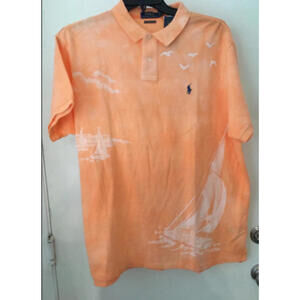 Polo Ralph Lauren Sail Boats Polo Mens XXL Orange NWT